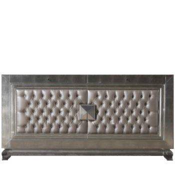 Credenza di lusso finita in foglia argento