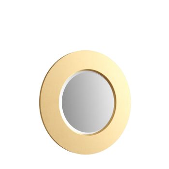 Specchio 7228 Sorrento tondo decorato in foglia oro, collezione Iconic – Guerra Vanni