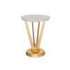 Tavolino da soggiorno 7231 Tropea  con base decorata in foglia oro