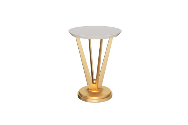 Tavolino da soggiorno 7231 Tropea con base decorata in foglia oro