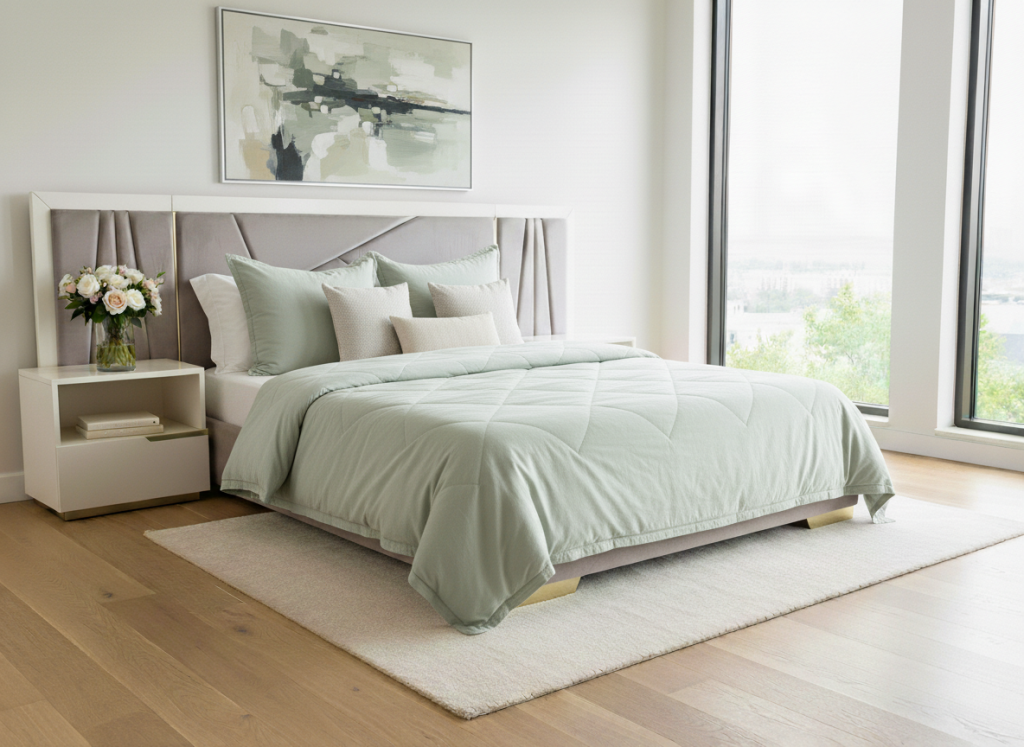 Camere da letto di design Guerra Vanni con atmosfera primaverile ed eleganza senza tempo