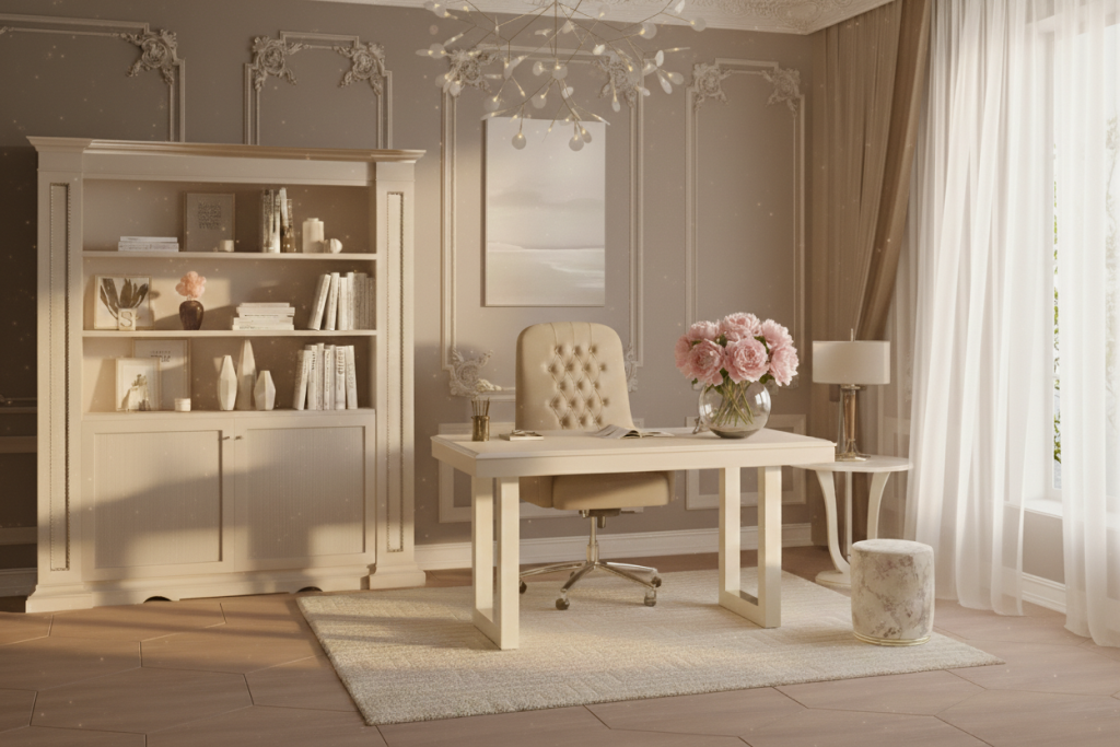 Ambiente di arredamento di lusso Studio Privè con mobili Made in Italy e dettagli di interior design contemporaneo