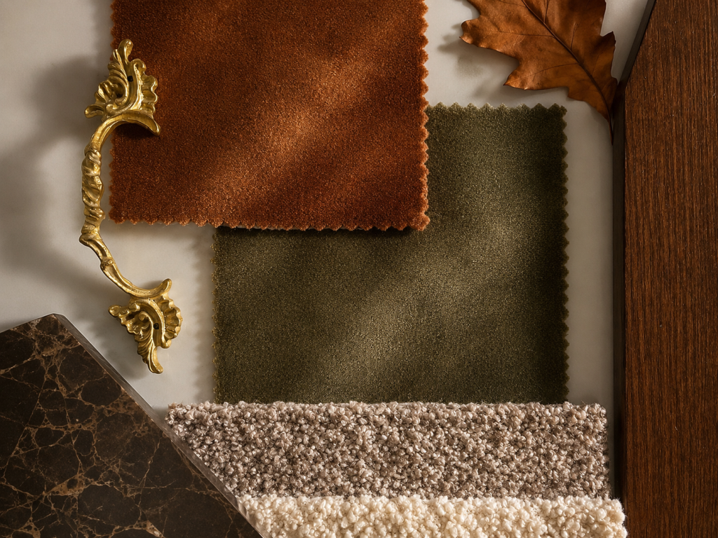 moodboard con materiali pregiati