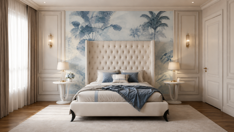 Flora bed light blue